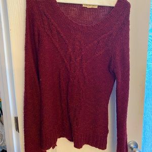 Pink rose knit sweater